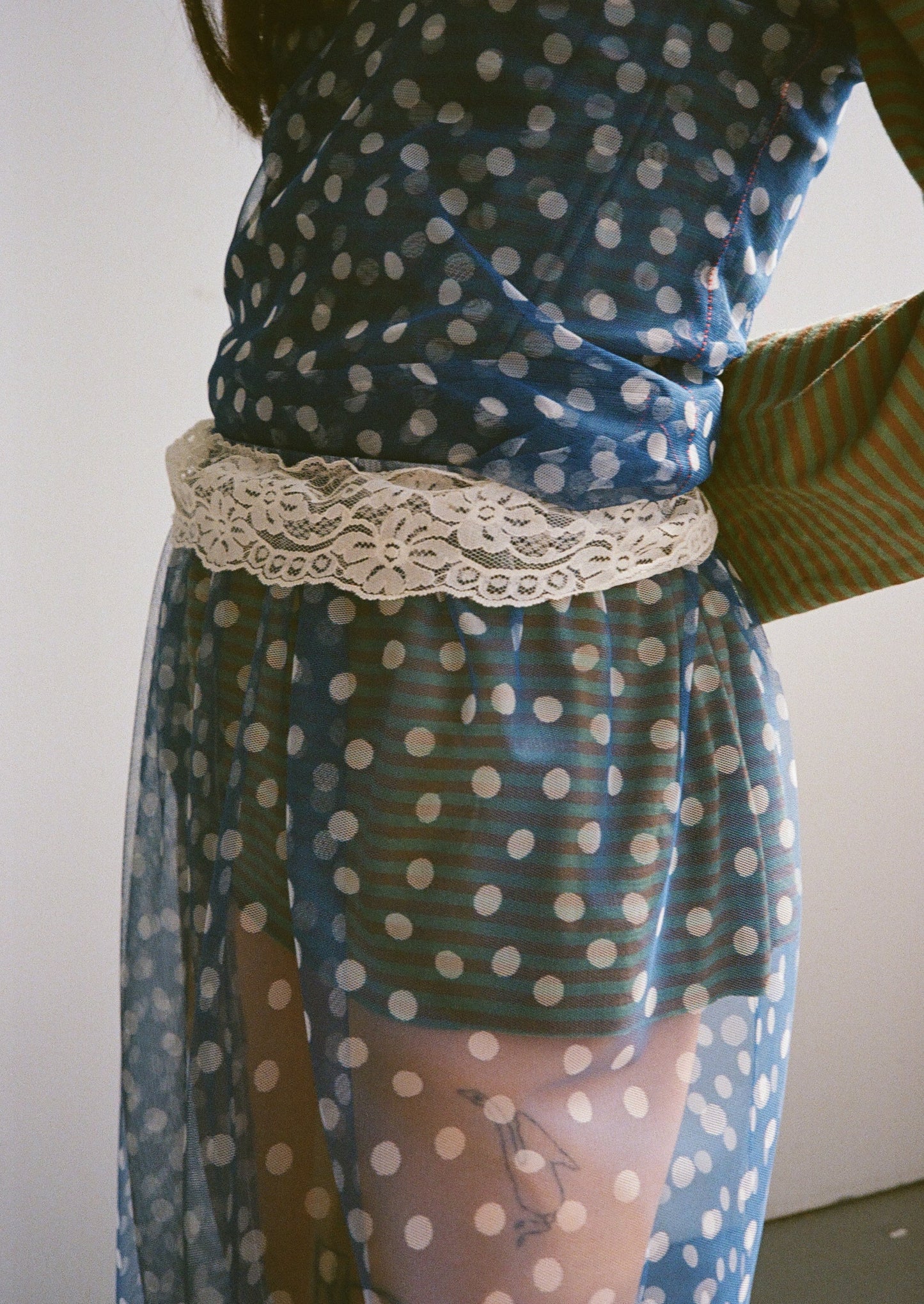 blue dot skirt