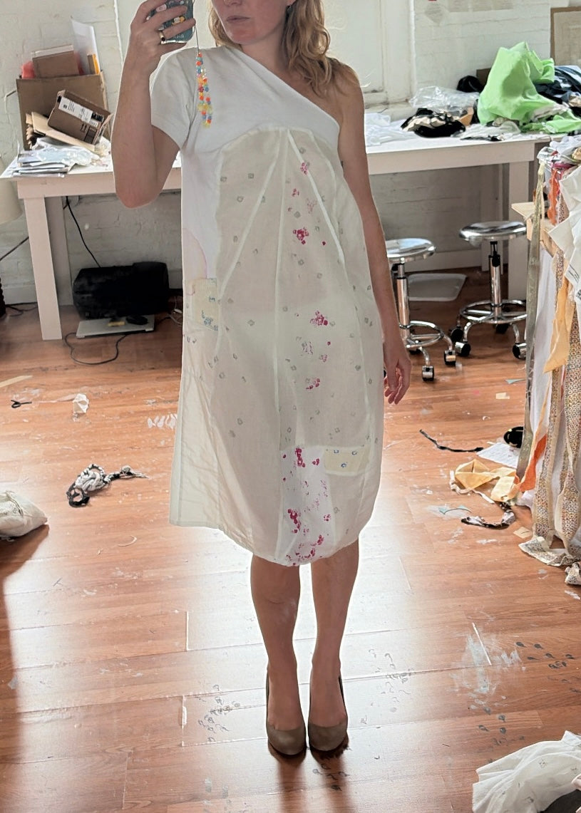 Diamond patchwork dress