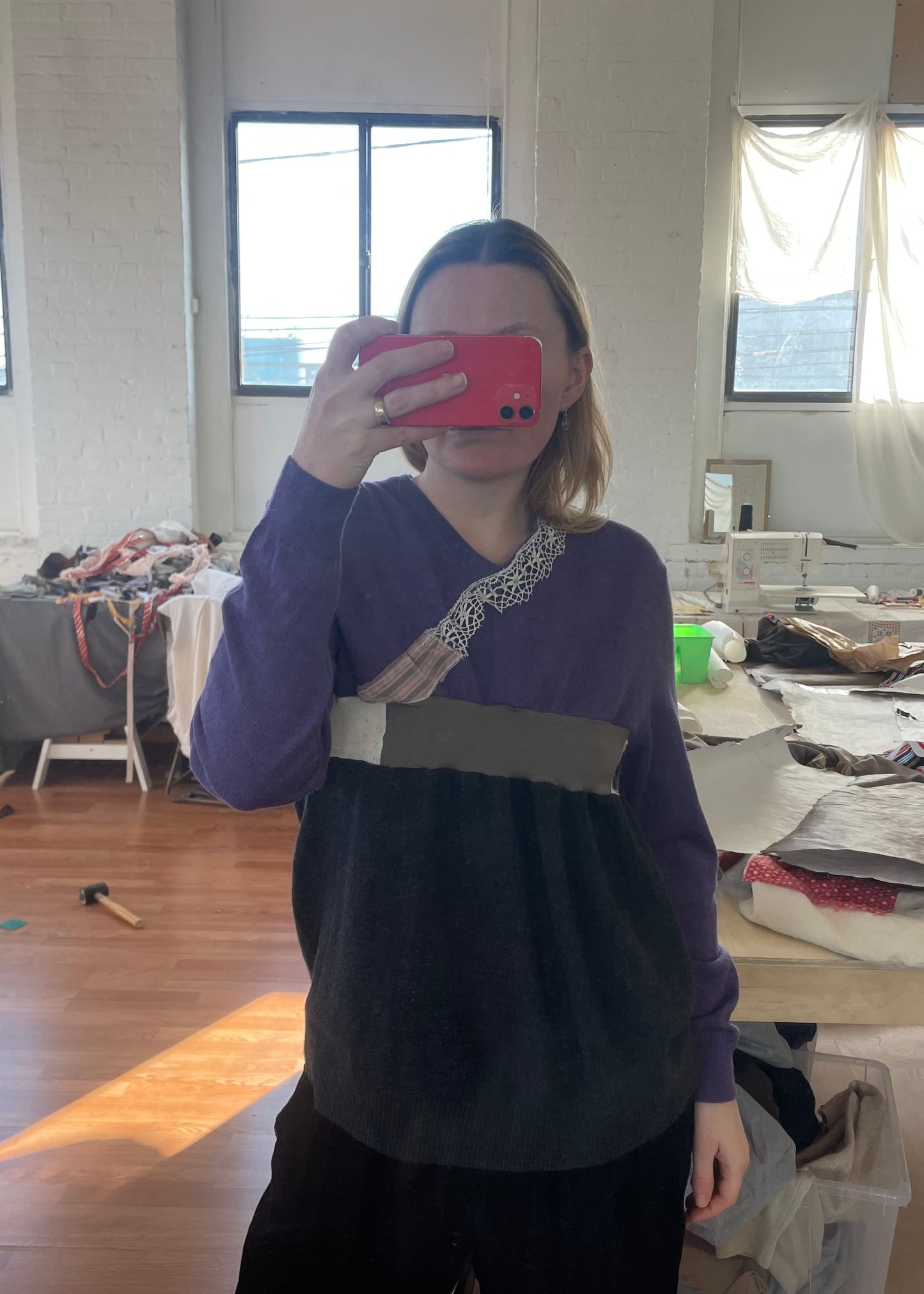 Antique lace sweater