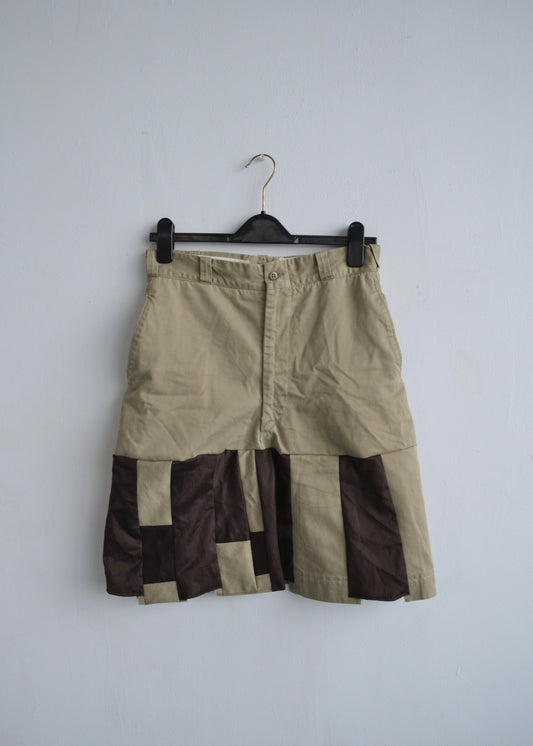 patch khaki skirt